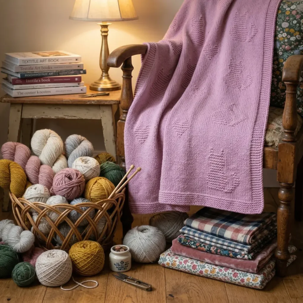 Cat Motif Baby Blanket