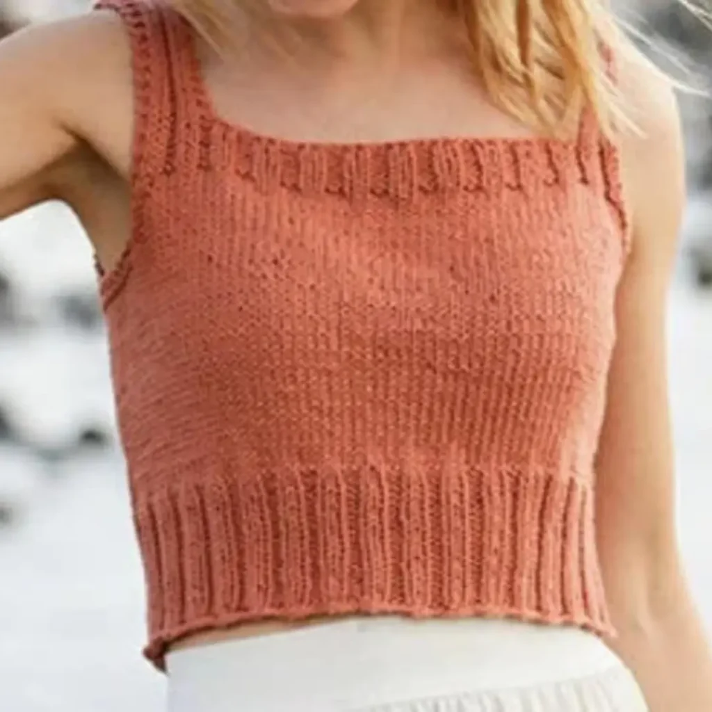 Easy Sleeveless Knit Crop Top