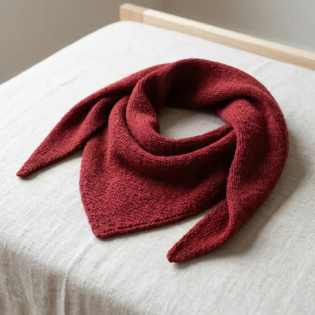 Easy Triangle Scarf Knitting Pattern PDF