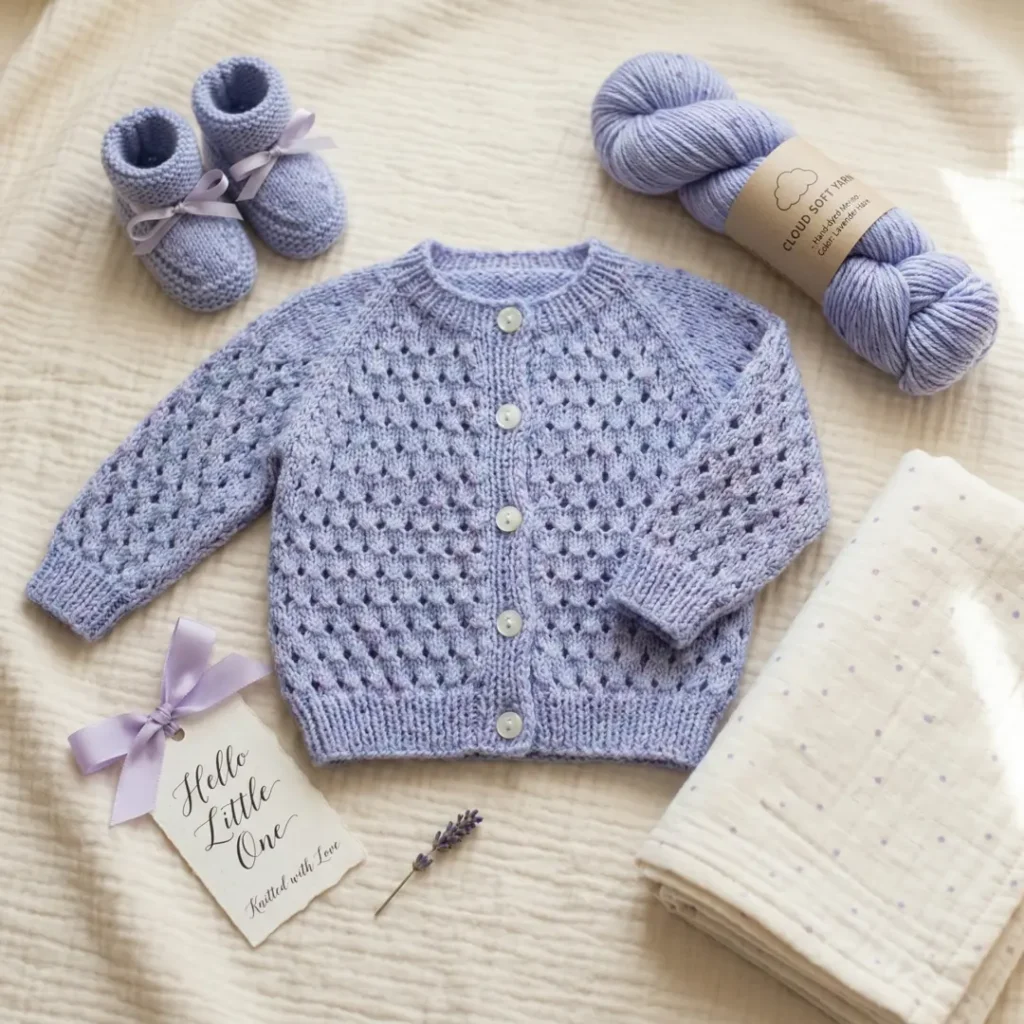 Eyelet Raglan Baby Cardigan