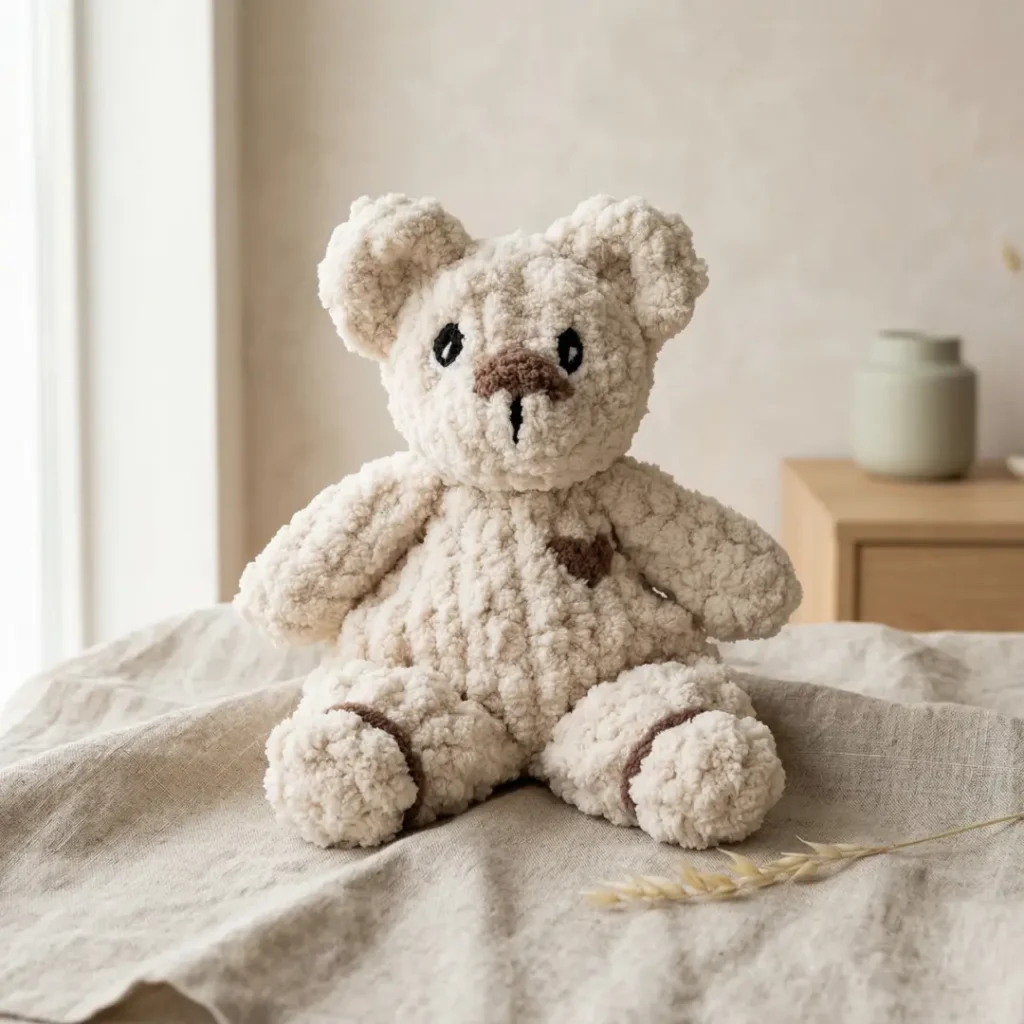 Finger Knit Bodie Bear Pattern