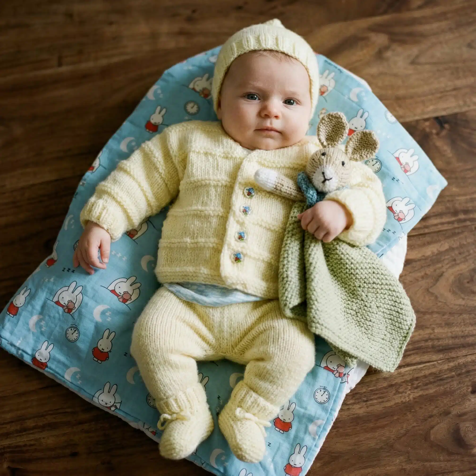 Garter Ridge Baby Cardigan Free Knitting Pattern