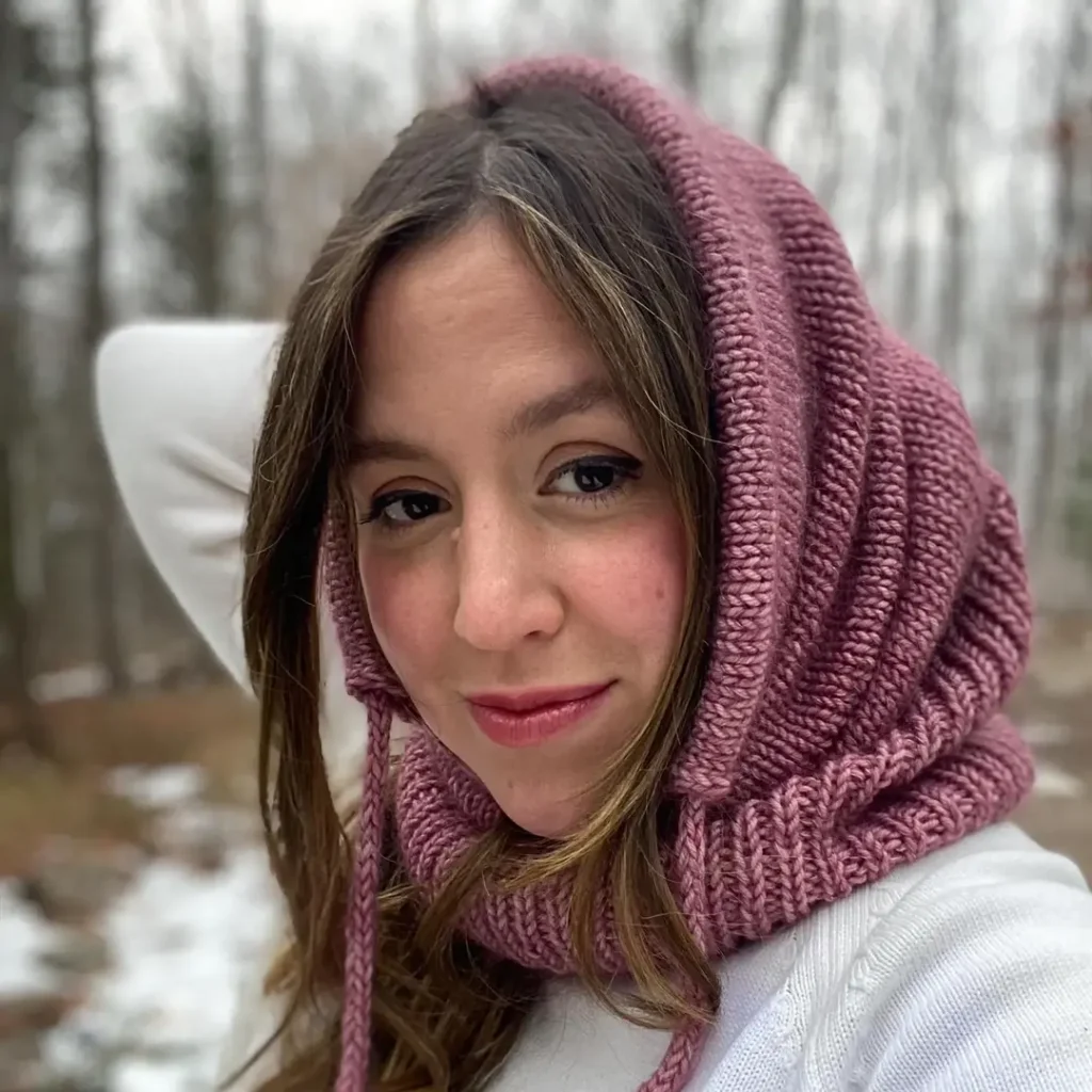 Hooded Cowl With Rib Detail