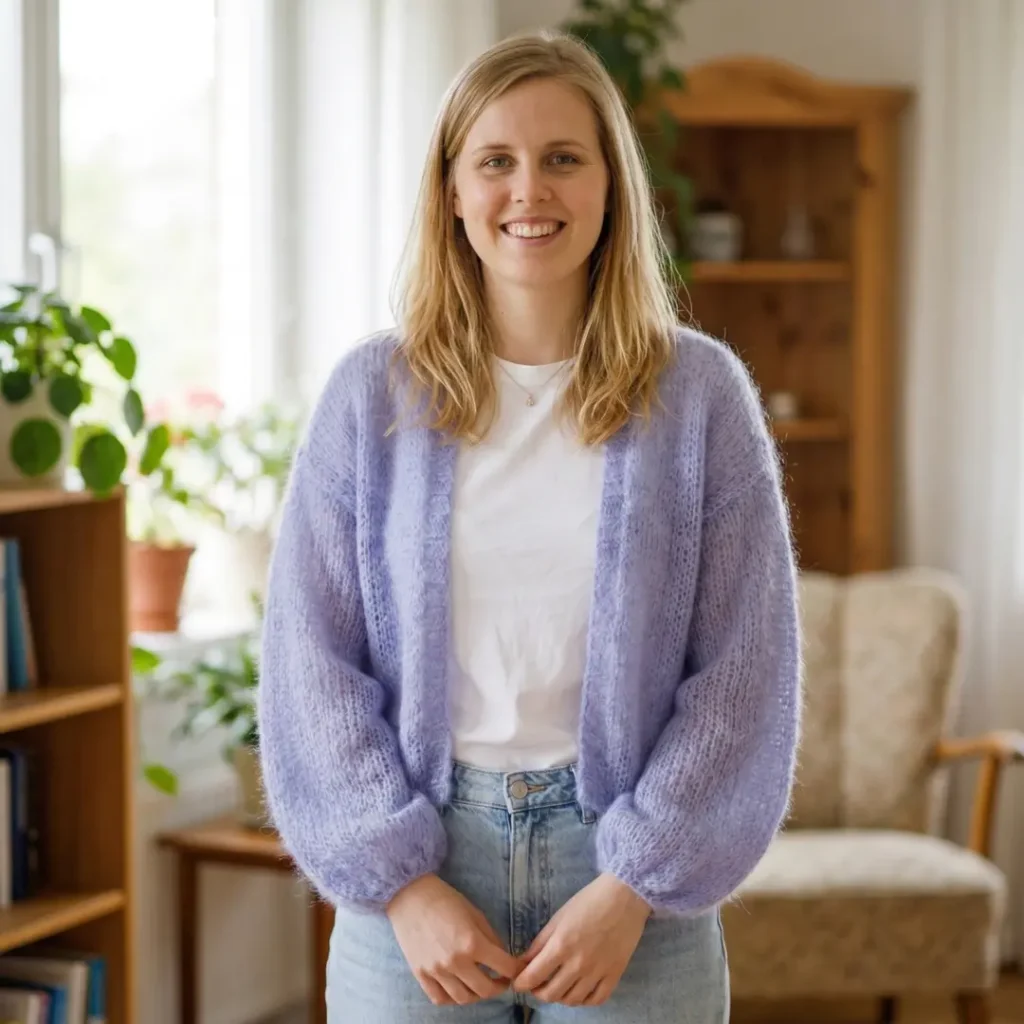 Lace Balloon Sleeve Shrug