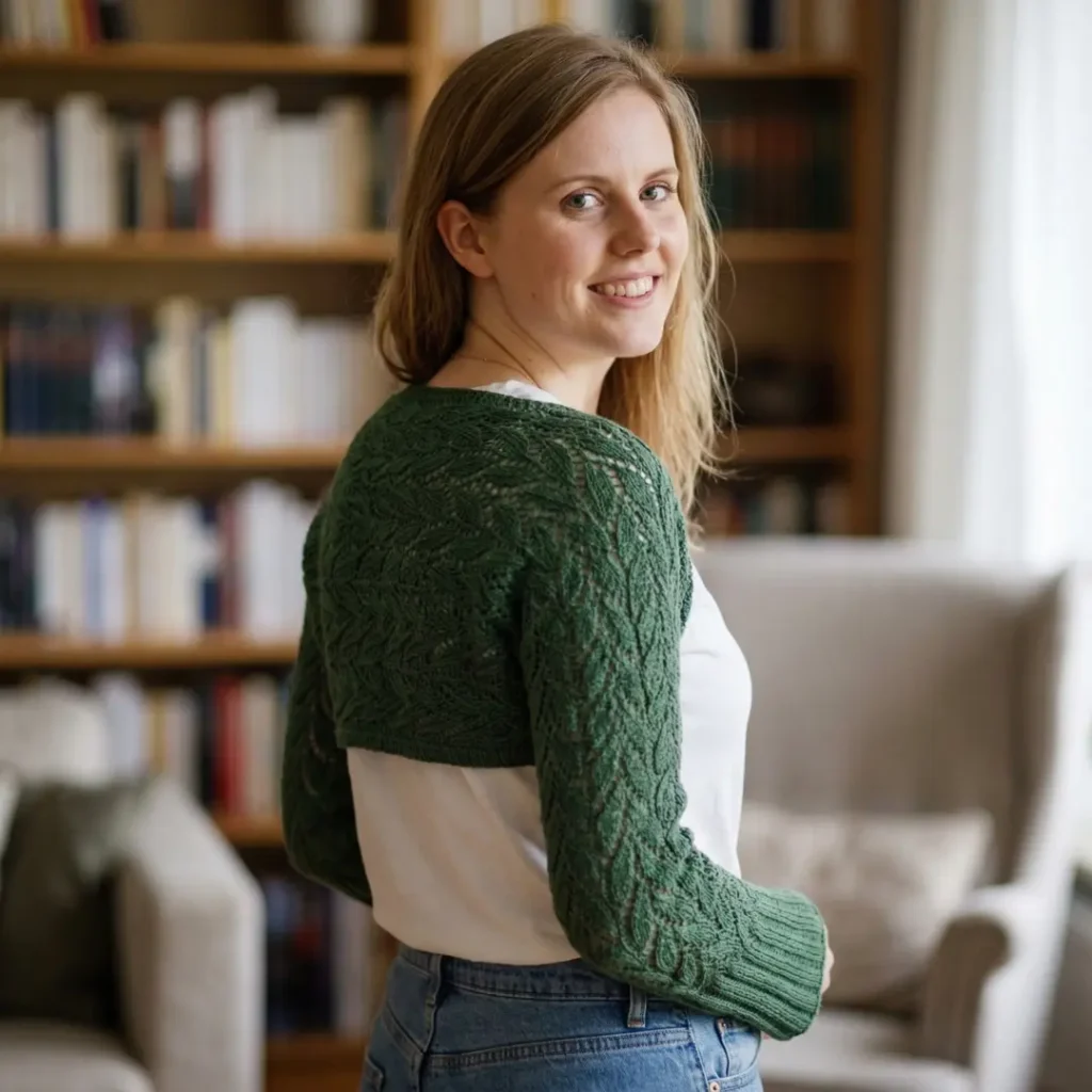 Leaf Shrug Knitting Pattern