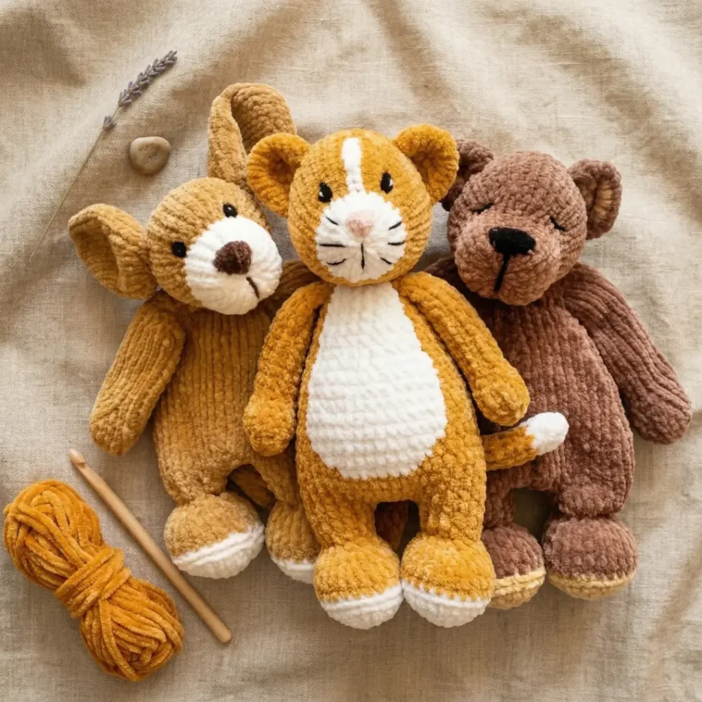 Love Bear Puppy and Kitty Comforter
