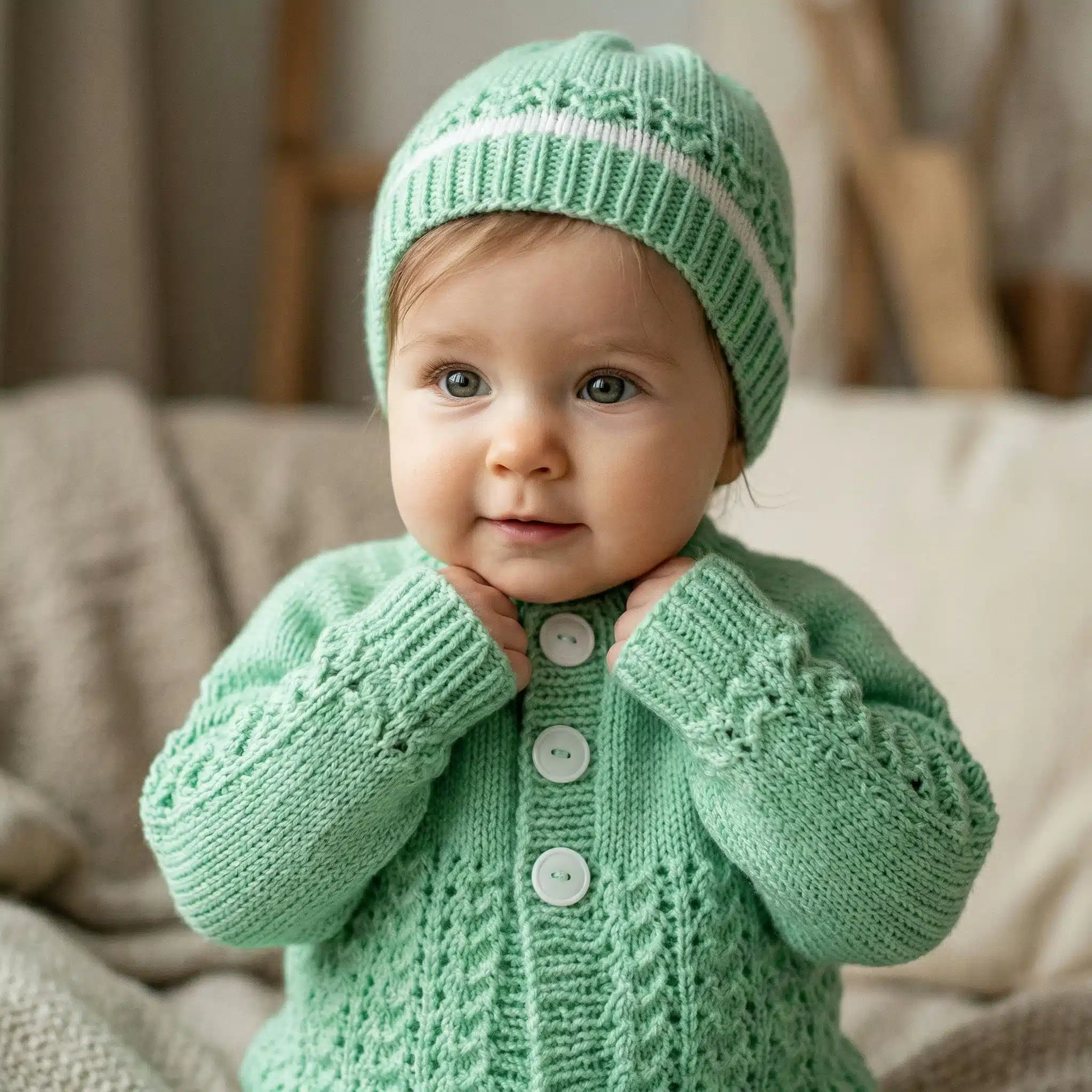 Lullaby Layette Cardigan Free Knitting Pattern