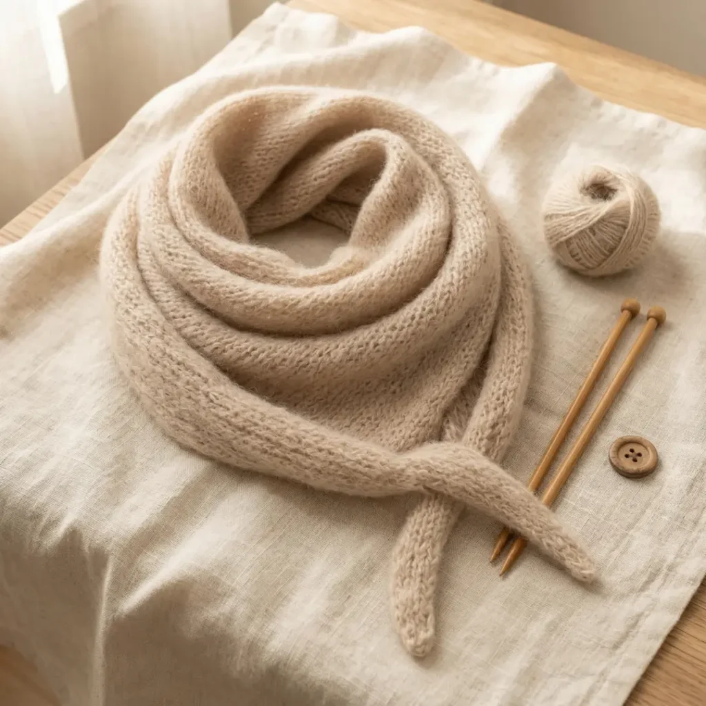 Mohair Triangle Scarf