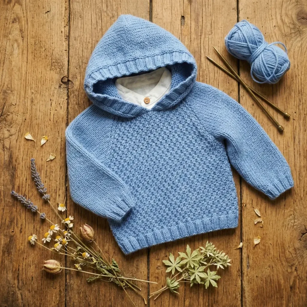 Moss Stitch Hooded Sweater Moss Stitch Hooded Sweater