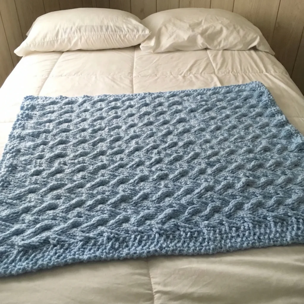 Shadow Cable Baby Blanket