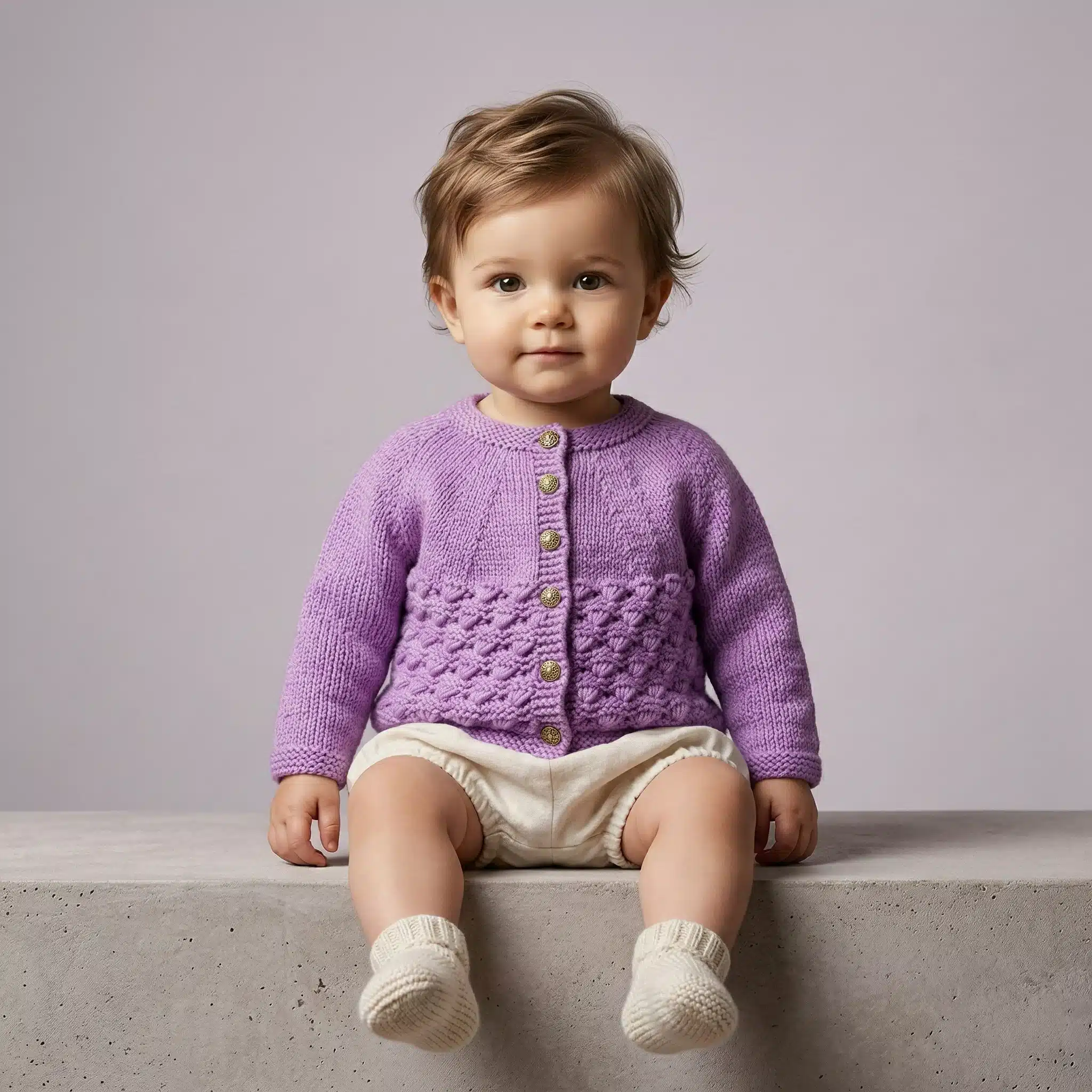 Simnia Layette Cardigan Free Knitting Pattern
