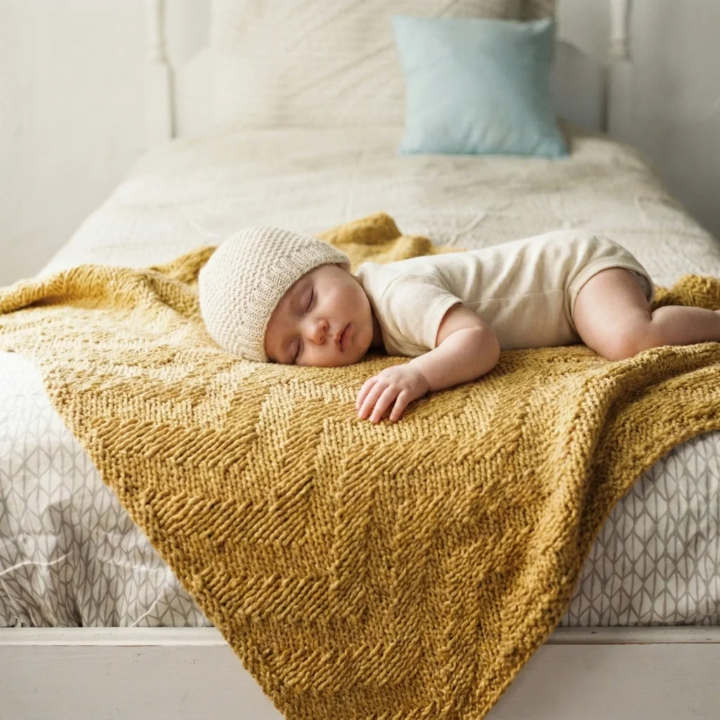 Sunshine Chevron Baby Blanket