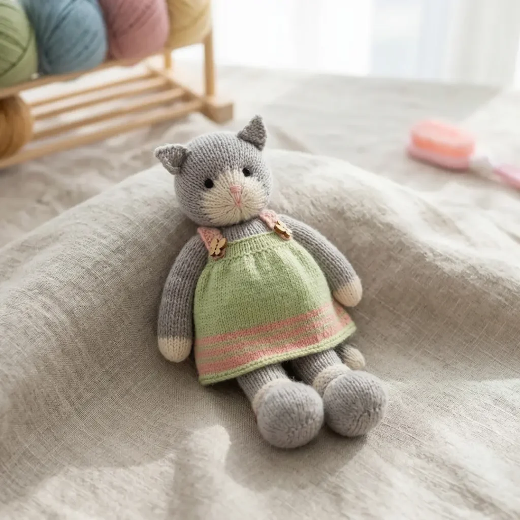 Tearoom Cat Knitting Pattern