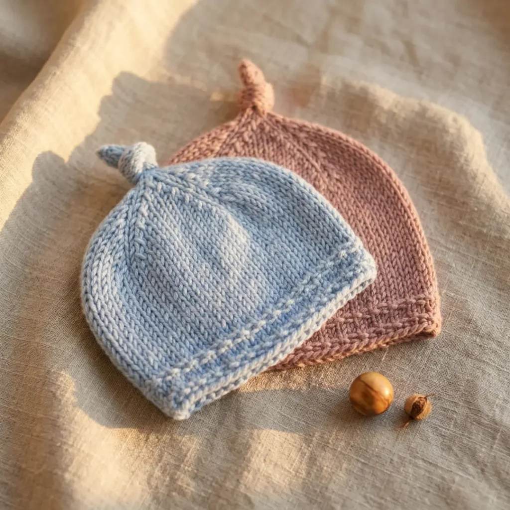 Top Knot Baby Beanie