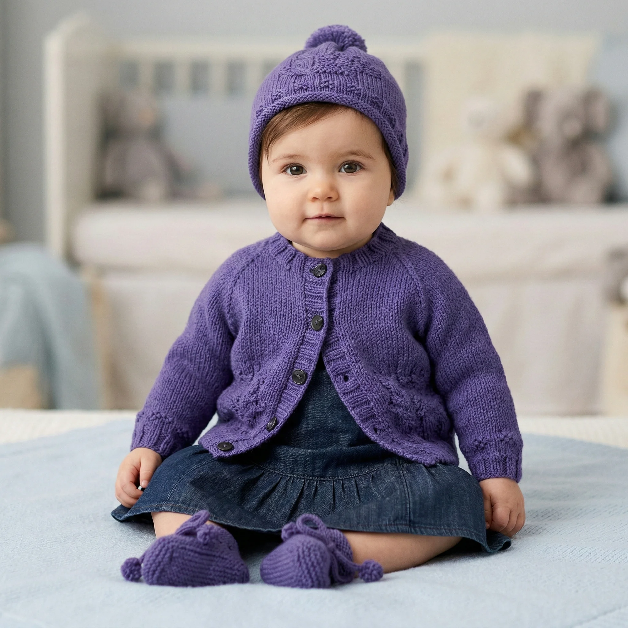 Woodland Friends Free Layette Booties Knitting Pattern