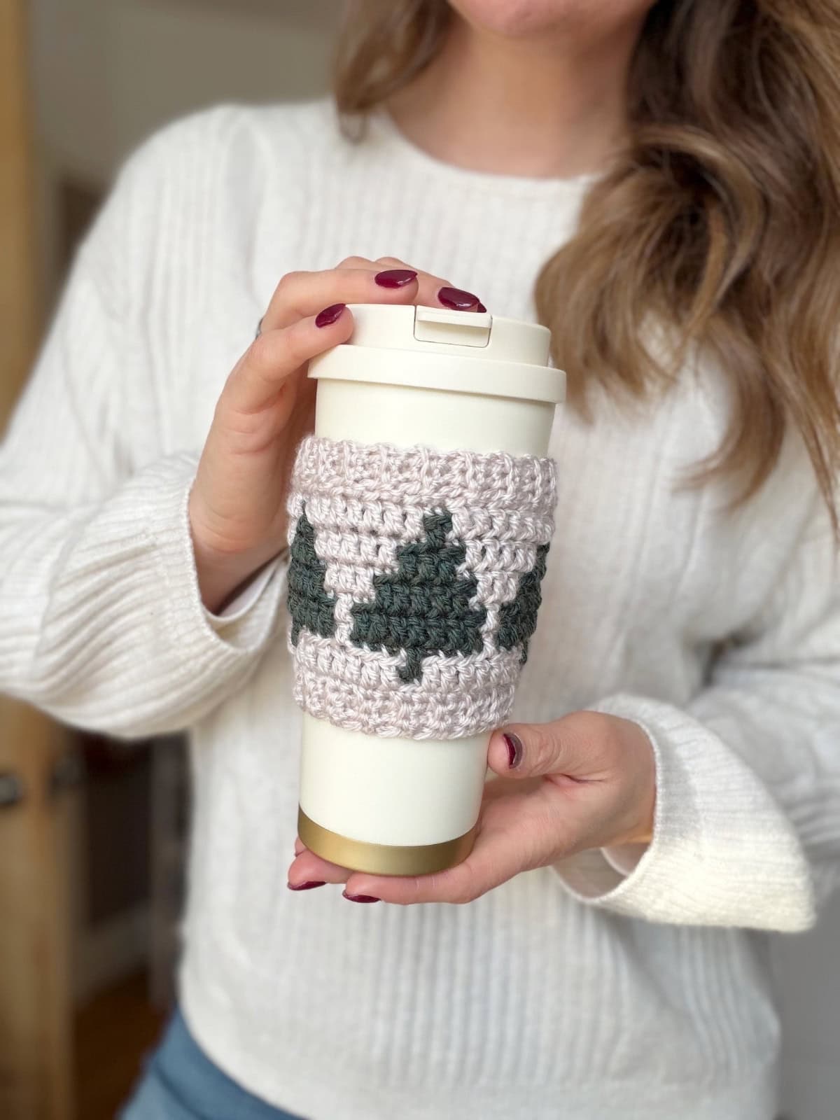 Mosaic Crochet Coffee Sleeves